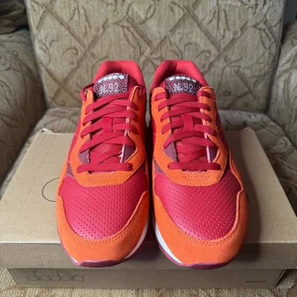 Diadora N92 Cherry Red Men's 9 Women’s 10.5 Running Classic Sneaker New‎